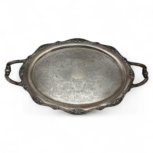 Vintage 1881 Rogers Glenrose 6 Pc Silverplate Tea Set W Tray - Picture 13 of 14